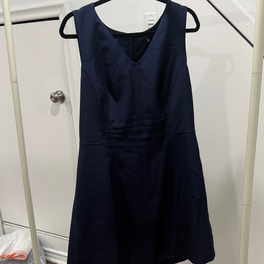 Chic Navy Sleeveless Mini Dress